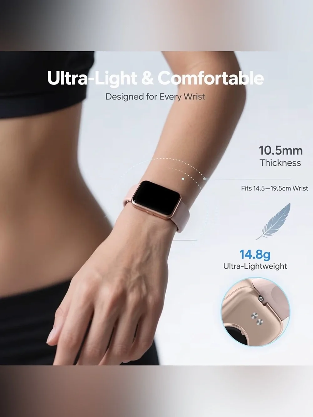 Fitness Tracker, 1.47” HD Smart Band, 24/7 Heart Rate & SpO2 Tracking